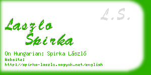 laszlo spirka business card
